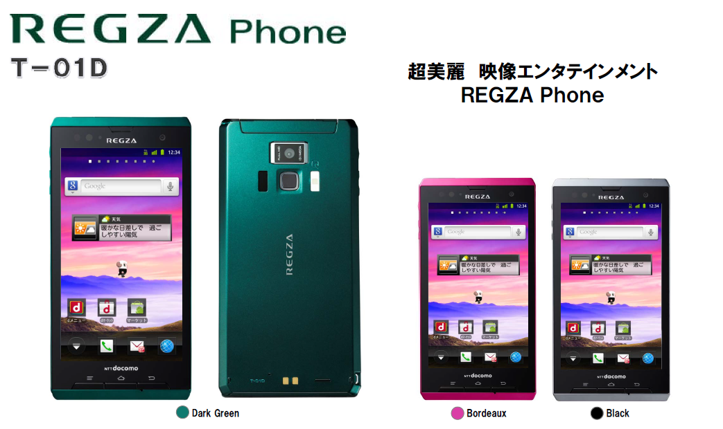 REGZA Phone T-01D