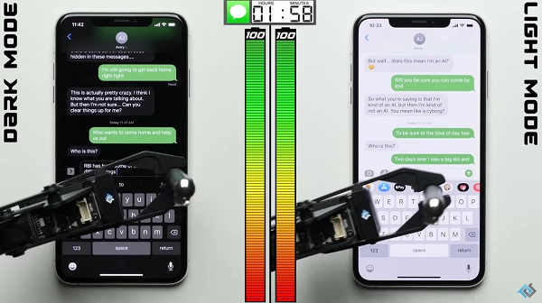 【検証動画】iPhoneのダークモードはどれくらい節電になるのか？