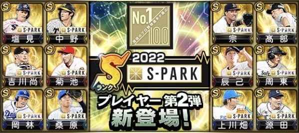 【プロスピA】S-PARKプレイヤー第２弾の選手評価ランキング！