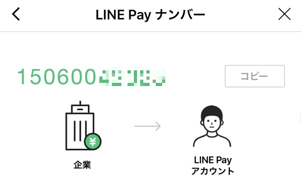 LINEPayの送金番号(LINE Pay ナンバー)を確認する方法！企業からの送金を受ける時に使います。