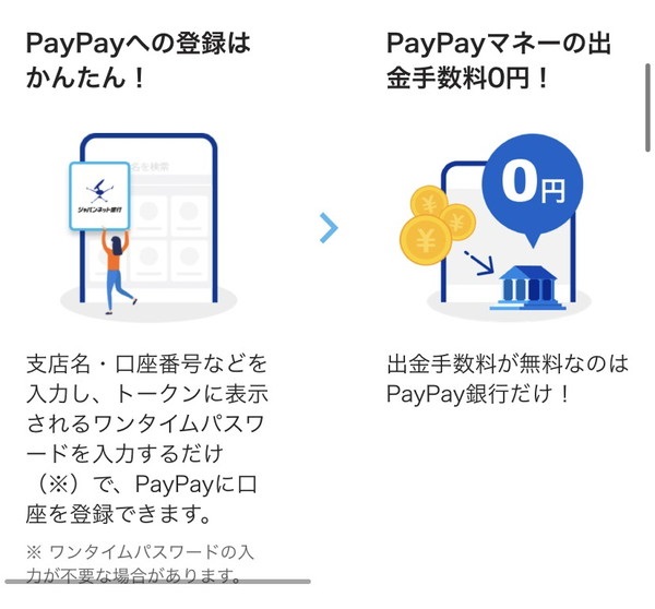PayPay銀行連携特徴その1