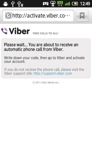 Viber(バイバー) 非通知の電話